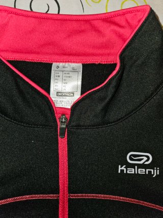 Conjunto running mujer Kalenji negro/rosa