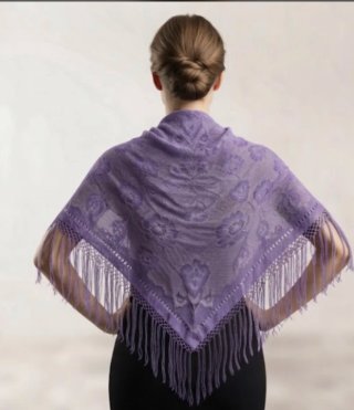 Pack 2 chales hilo azul/morado