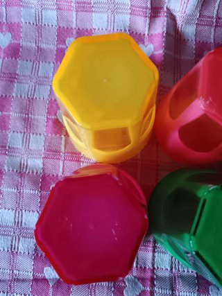 Set 6 Bicchieri Plastica Colorati