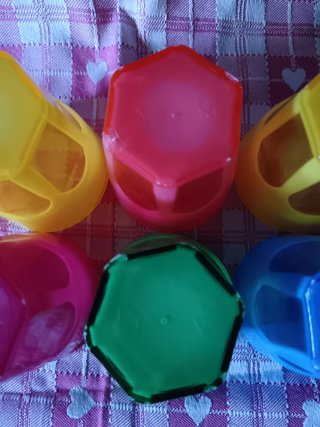 Set 6 Bicchieri Plastica Colorati
