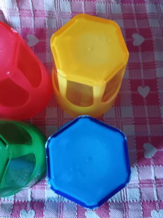 Set 6 Bicchieri Plastica Colorati