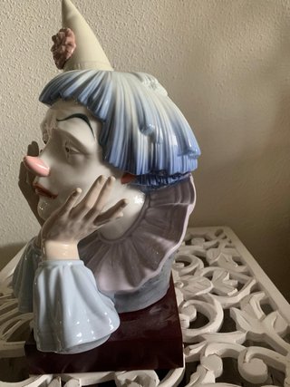 Figura Lladró Cabeza Payaso Porcelana negociable