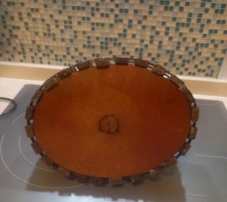 Cascanueces madera con bandeja