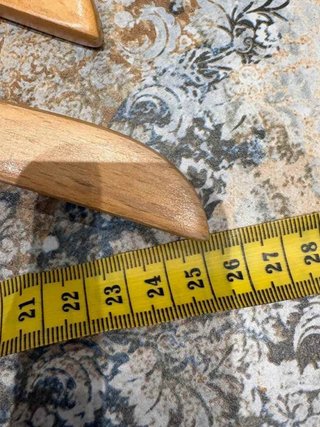 Lote 7 perchas madera bebé 25 cm