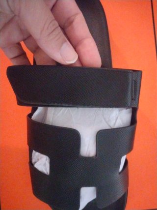 Ciabatte Hermes Pelle Nera