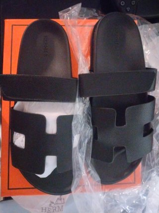 Ciabatte Hermes Pelle Nera