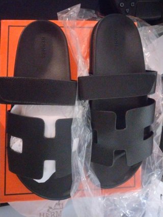 Ciabatte Hermes Pelle Nera