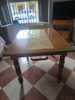 Mesa Comedor Provenzal Cristal Camilla
