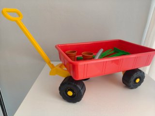 Carrito arrastre infantil con herramientas