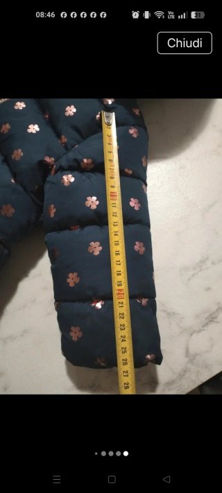 Piumino bambina con fiori rosa