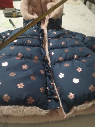 Piumino bambina con fiori rosa