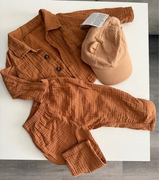 Conjunto muselina 80 + gorra
