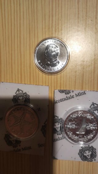 Lote 3 Onzas Plata Starfish, Anguila, y Maple Leaf
