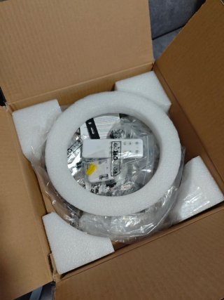 Plafón LED Amdelne 2 Anillos Negro