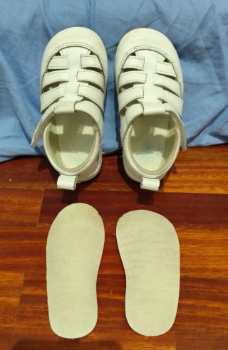 Sandalias Zapyflex Talla 21 Blancas barefoot