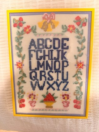 Cuadro punto de cruz ABCDEFG