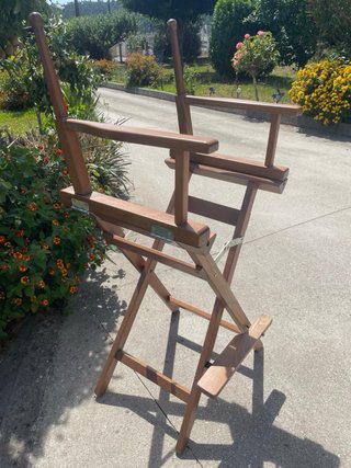 Silla de director de madera plegable sin lonas