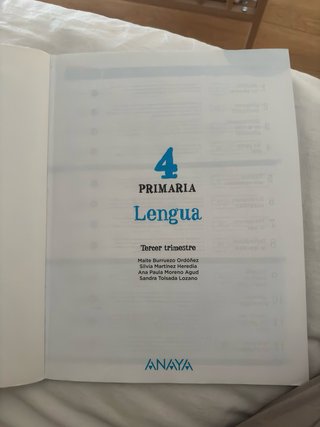 Libros Lengua 4 primaria Anaya, 2do y 3er trimestr