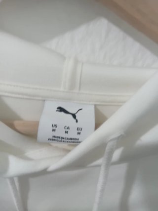 Sudadera Puma Blanca con Detalles