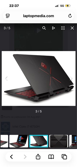 Portátil HP Intel Core i7-8750H