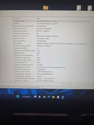 Portátil HP Intel Core i7-8750H