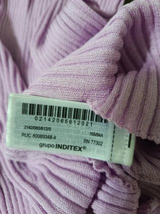 Jersey Zara punto rosa talla M
