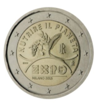 Moneda 2 Euros Italia Expo Milano 2015