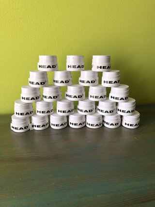 30 Overgrips  HEAD blancos tenis pádel nuevas
