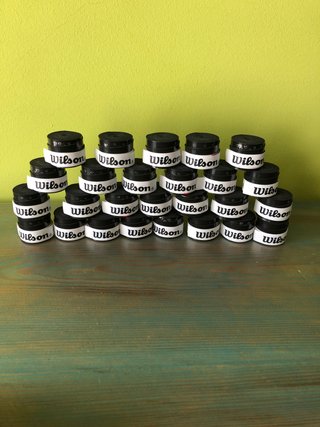 60 Wilson Overgrips negro tenis pádel nuevo
