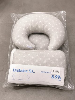 Cojín Antivuelco Disbebe Estrellas Gris