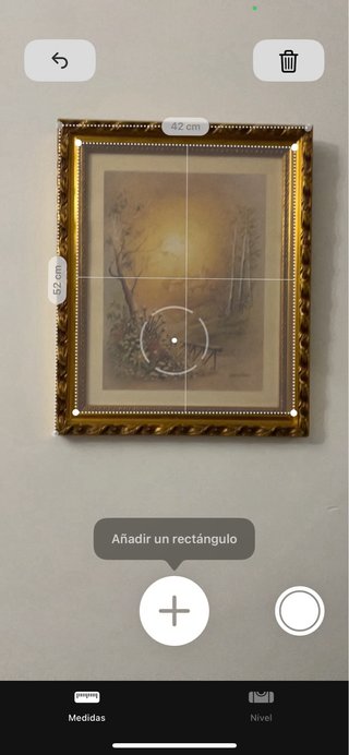Cuadro paisaje dorado y verde