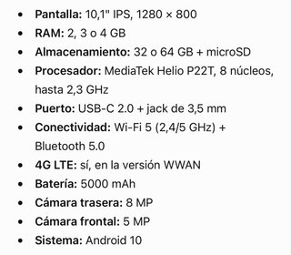 Tablet Lenovo con Teclado sin uso