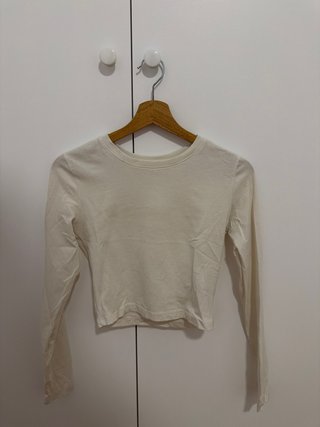 Top manga larga blanco Lefties talla S