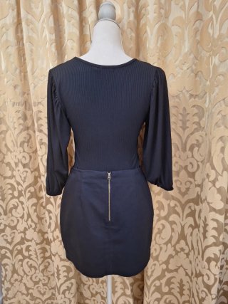 Lote Falda y Body Negro Elegante Casual París y2k
