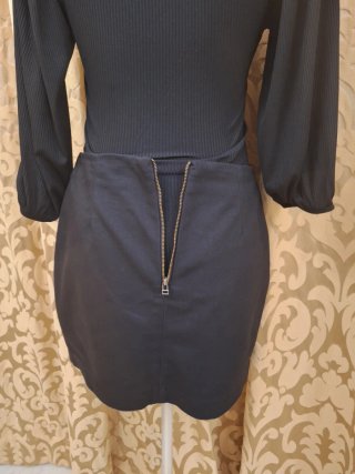 Lote Falda y Body Negro Elegante Casual París y2k