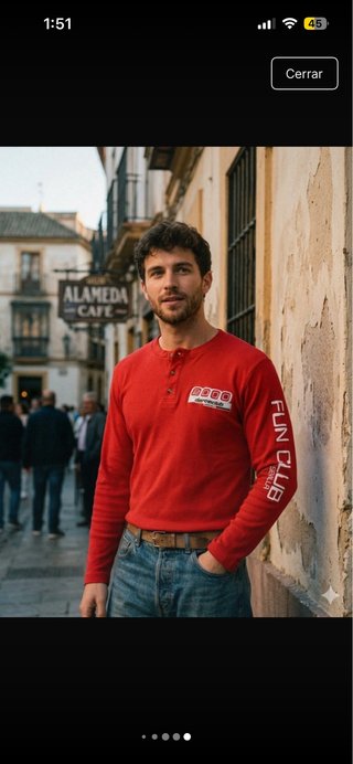 Sudadera Henley Vintage Fun Club Sevilla 2000