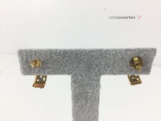 pendientes oro 18k con piedra con diamante