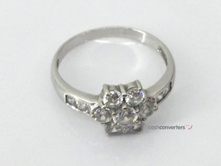 anillo oro 18k con piedra con circonita