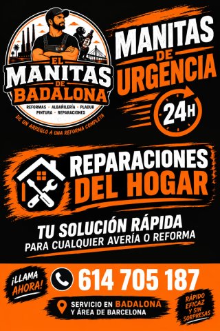 ¡MANITAS DE URGENCIA 24H! ¡En tu casa en 2 horas!