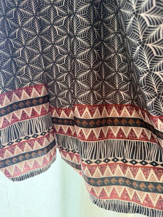 Kimono Étnico Negro Talla Única