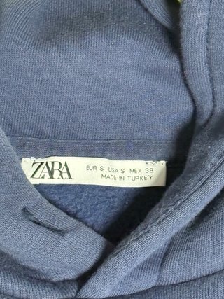 Sudadera Zara Azul Marino Básica