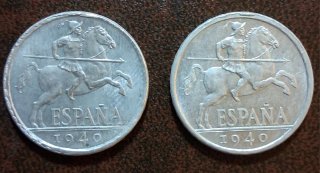 Lote 7 monedas 10 céntimos Franco España
