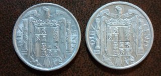 Lote 7 monedas 10 céntimos Franco España