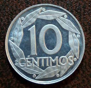 Lote 7 monedas 10 céntimos Franco España