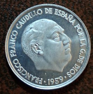Lote 7 monedas 10 céntimos Franco España
