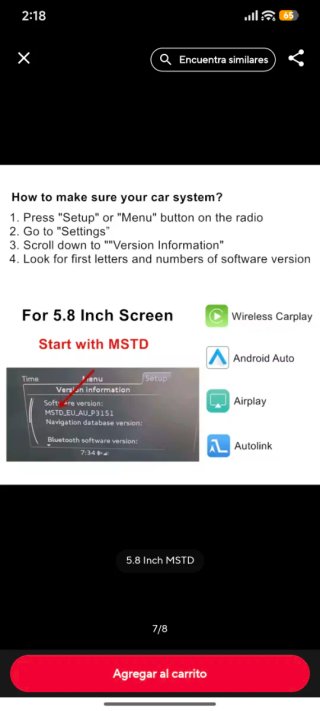 KIT CarPlay Android Auto Audi A3 8V