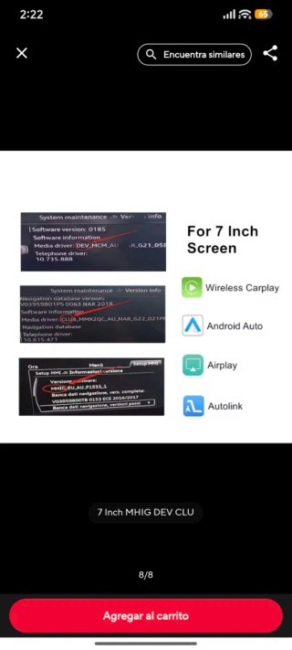 KIT CarPlay Android Auto Audi A3 8V