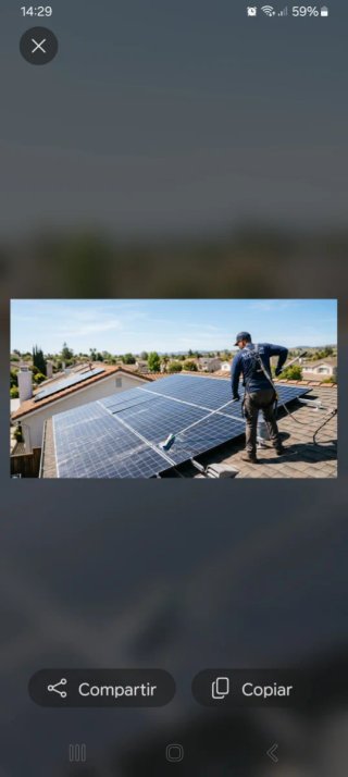 Limpieza placas solares fotovoltaica
