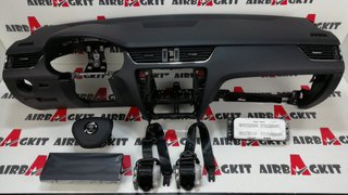 SKODA OCTAVIA 2013 - 2020 NEGRO SIN XENON Y CON ALTAVOZ KIT AIRBAGS COMPLETO SKODA OCTAVIA 3ª GEN. 2013 - 2016, 3ª GEN. 20…