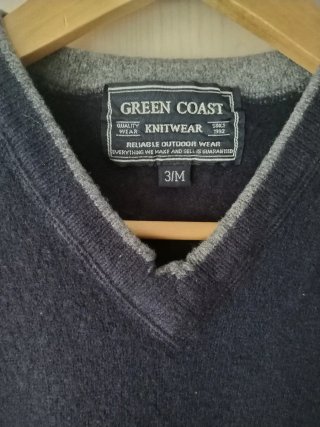 Chaleco de punto GREEN COAST azul Talla M